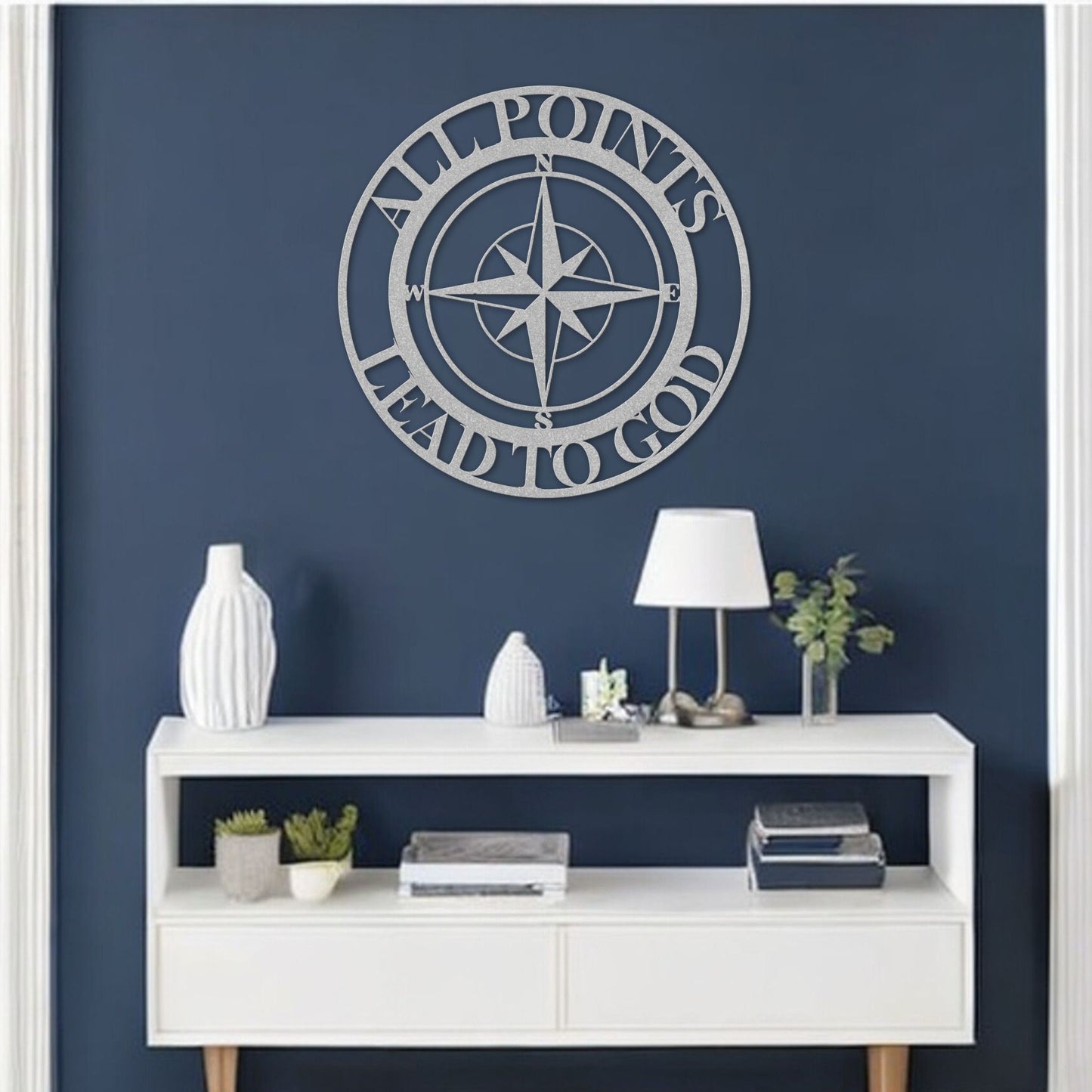 All Points Lead To God Metal Wall Art