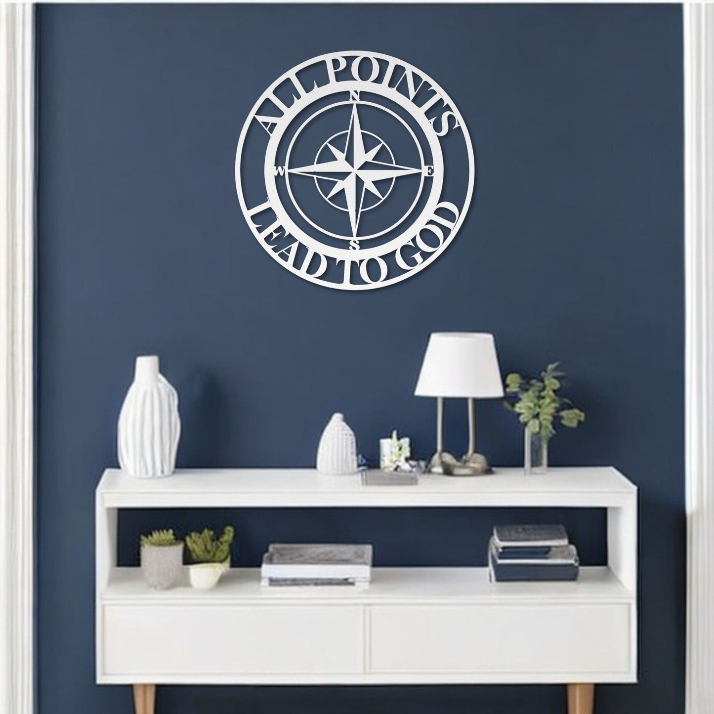 All Points Lead To God Metal Wall Art