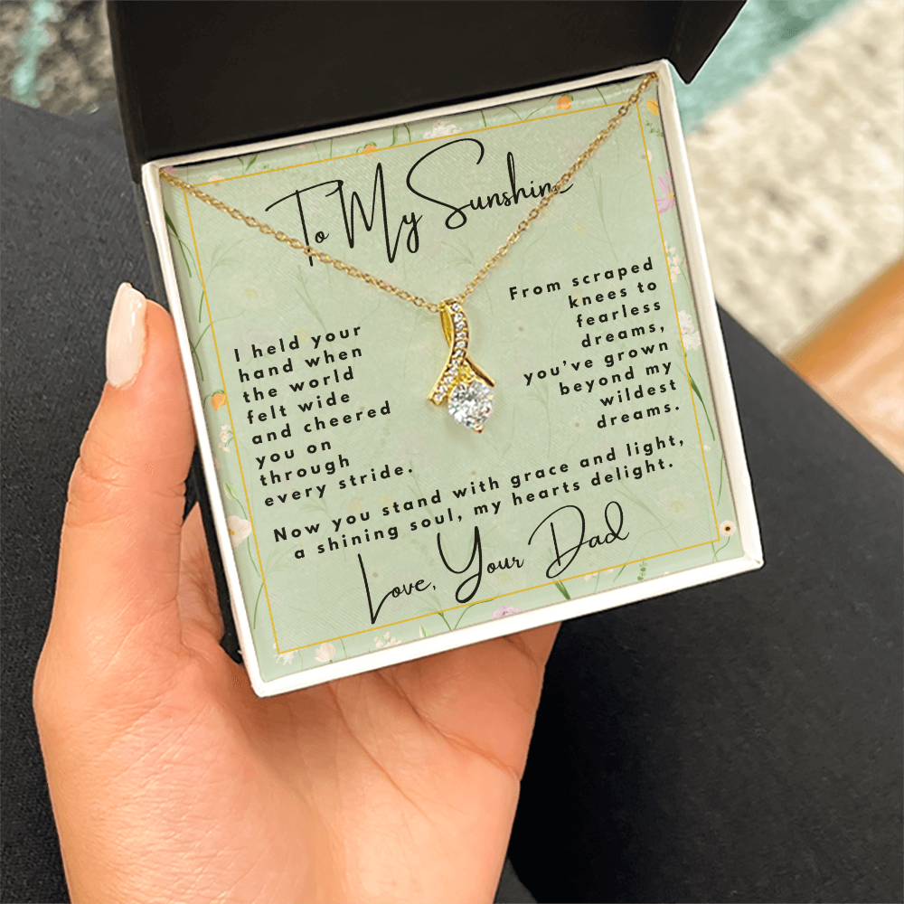 To My Sunshine - Grace and Light - Alluring Beauty Ribbon Necklace