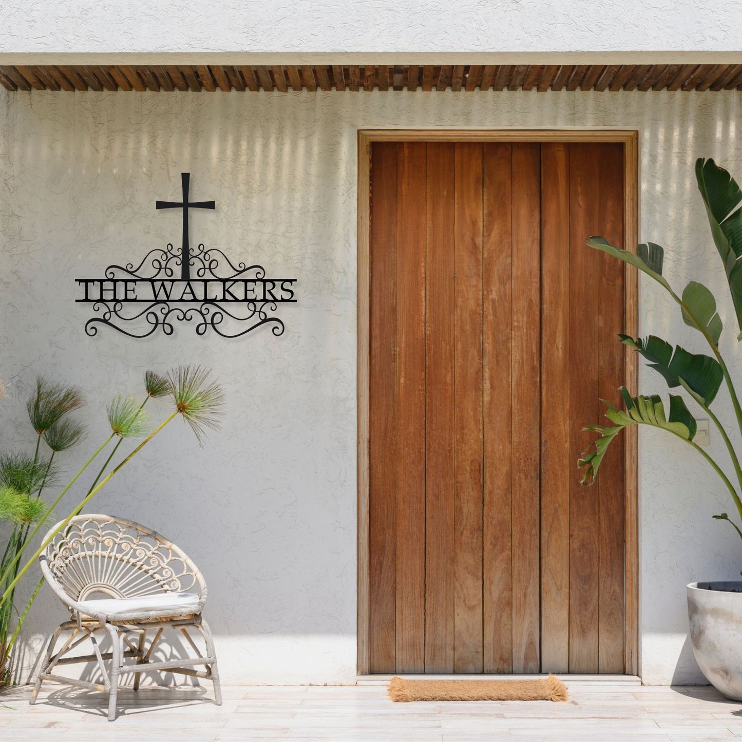 Spiritual Elegance Name/House Number Metal Wall Art