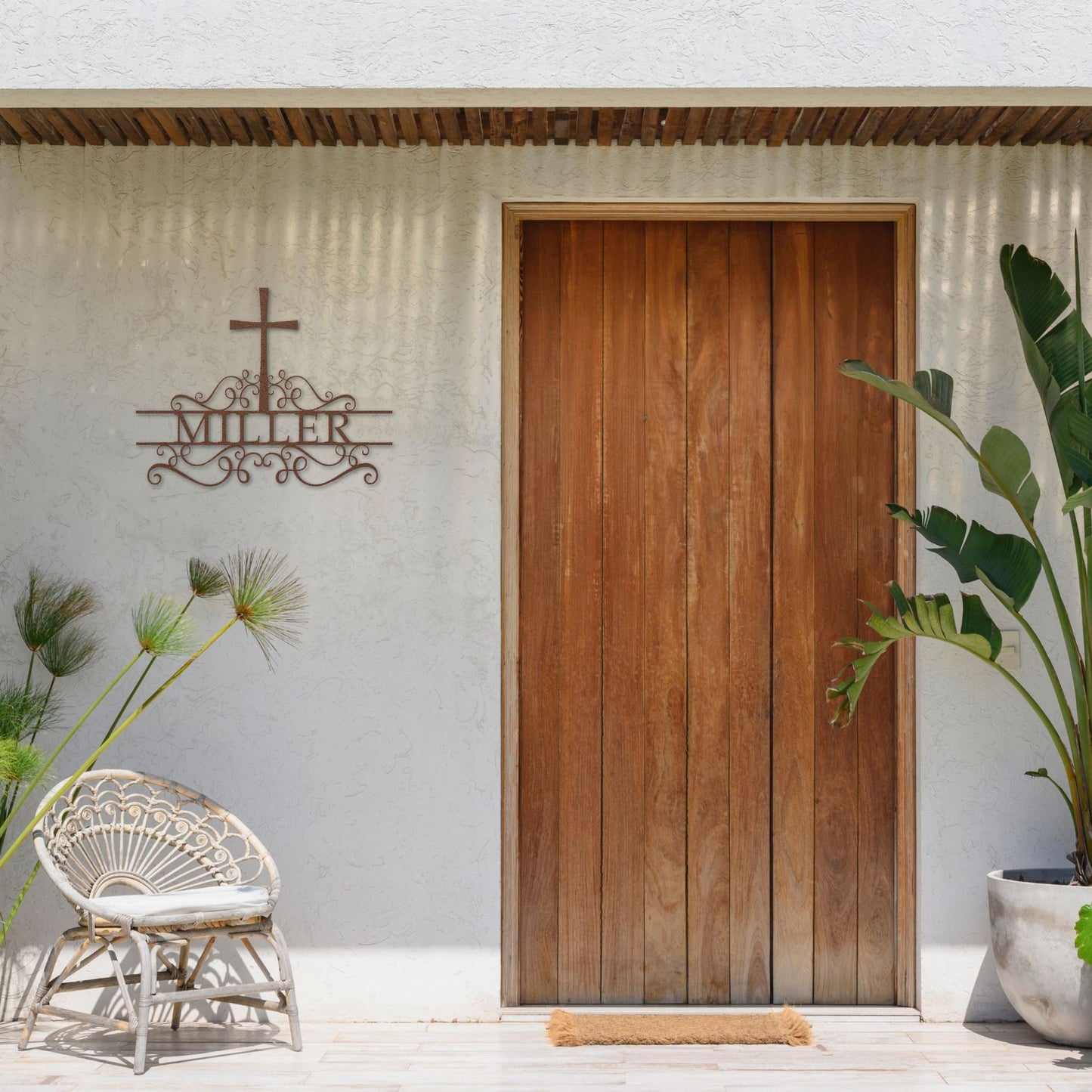 Spiritual Elegance Name/House Number Metal Wall Art
