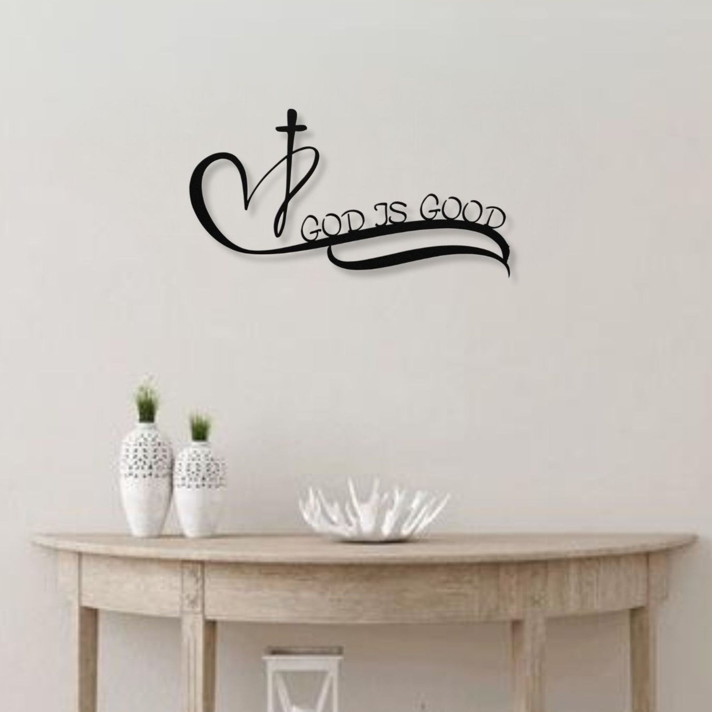 God Is Good Metal Wall Art
