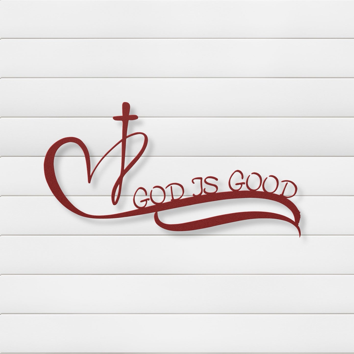 God Is Good Metal Wall Art