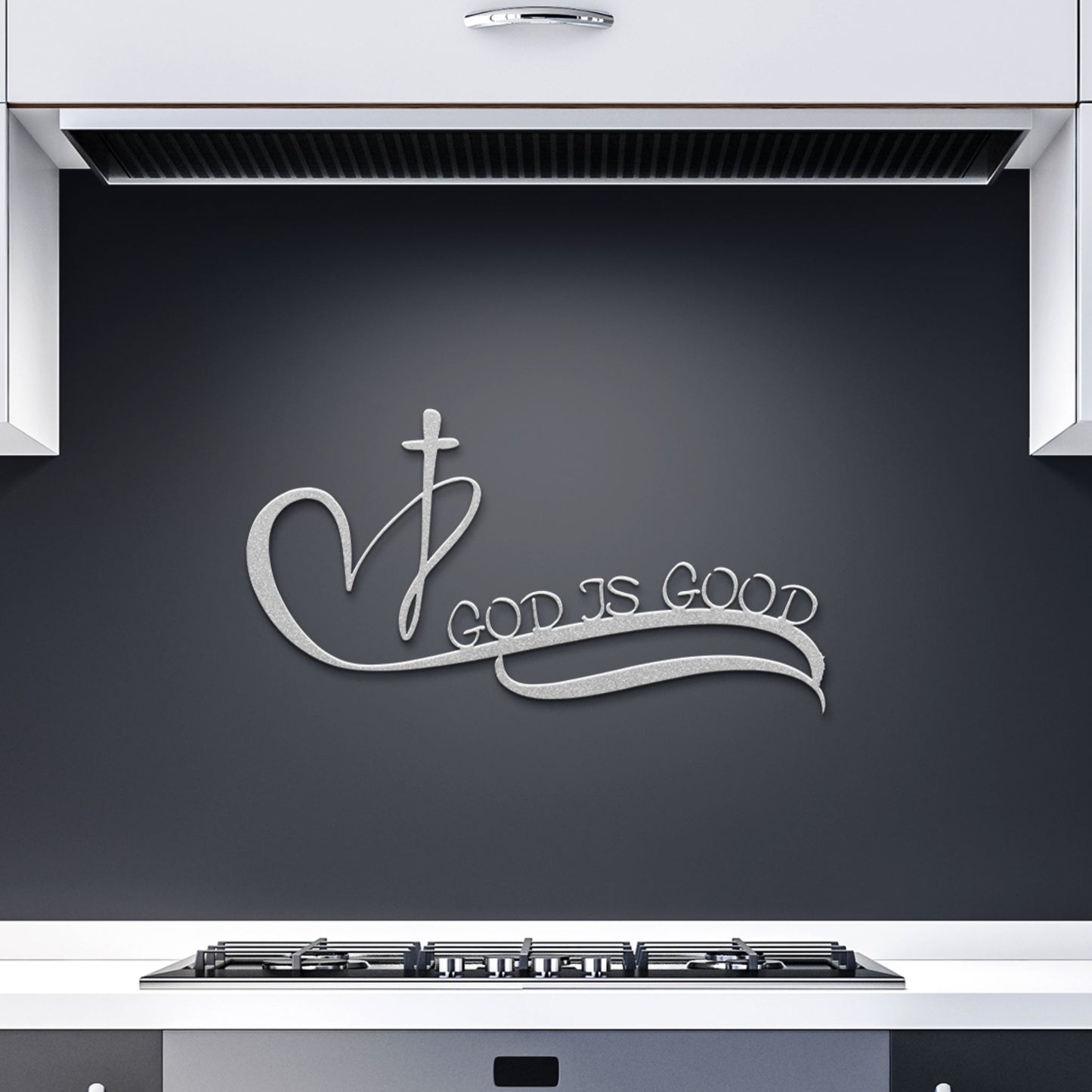 God Is Good Metal Wall Art