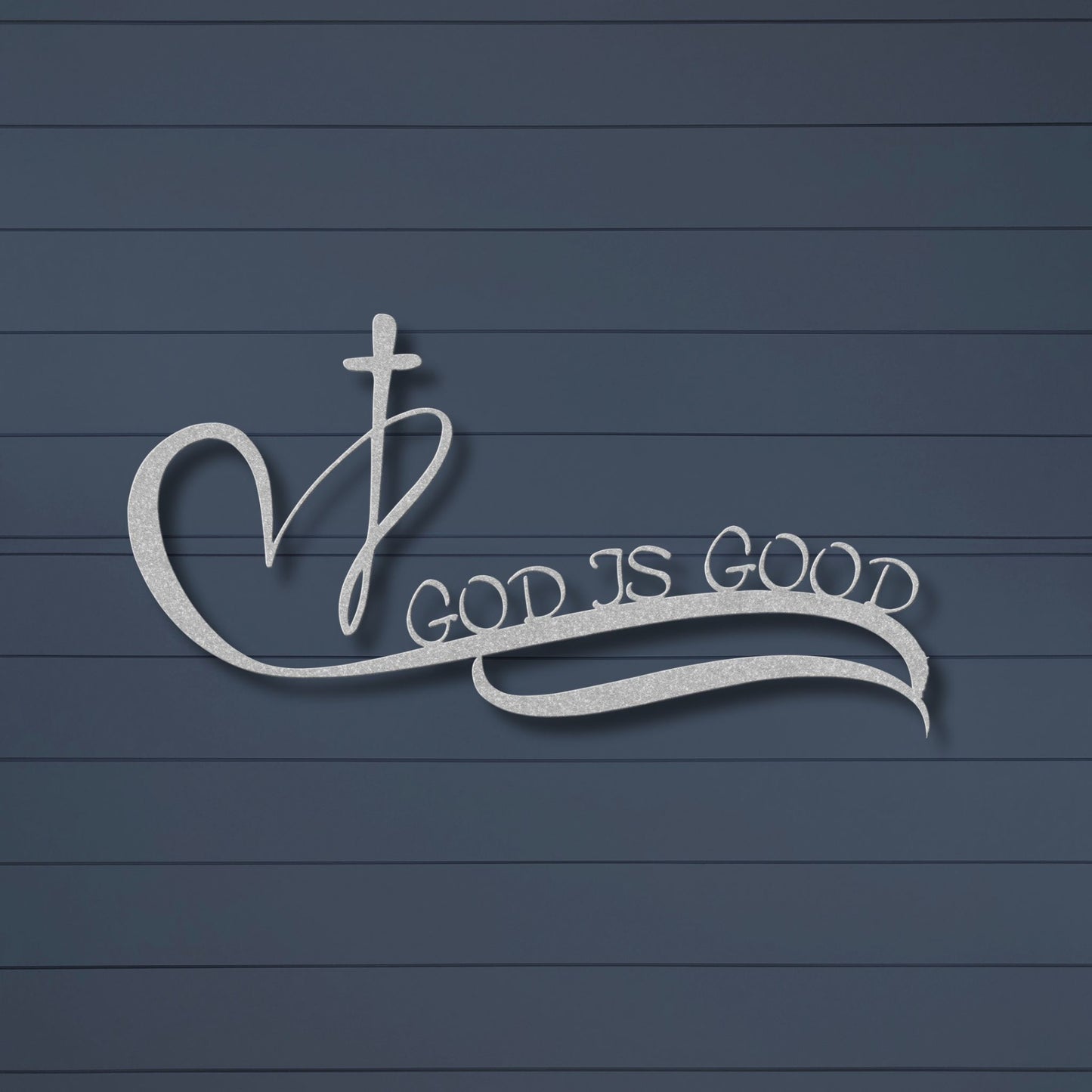 God Is Good Metal Wall Art