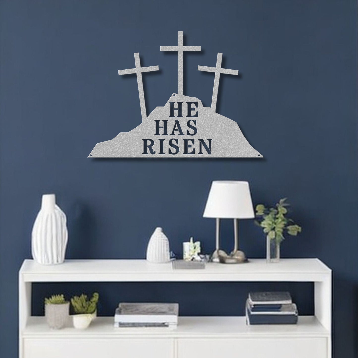 He Has Risen Metal Wall Art