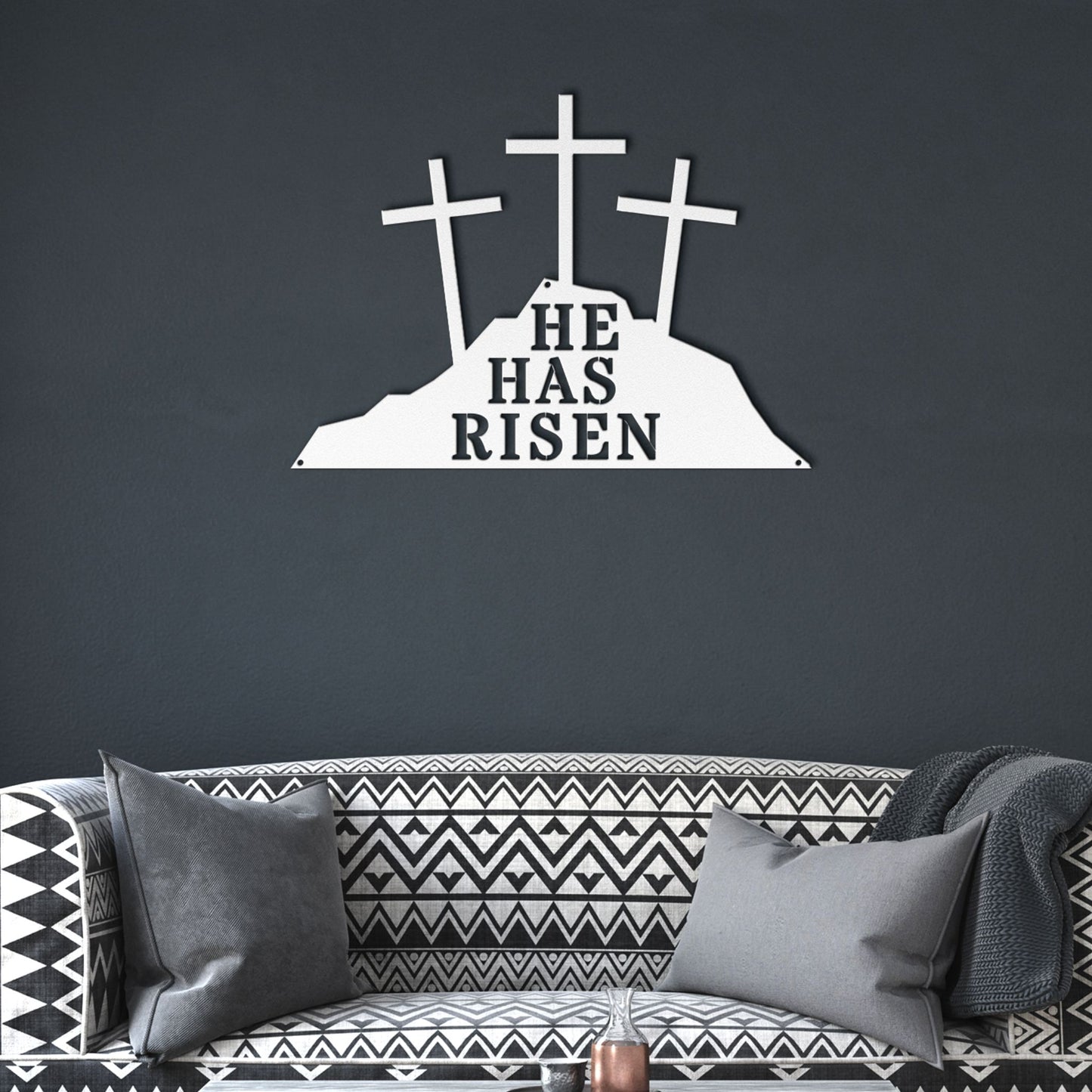He Has Risen Metal Wall Art