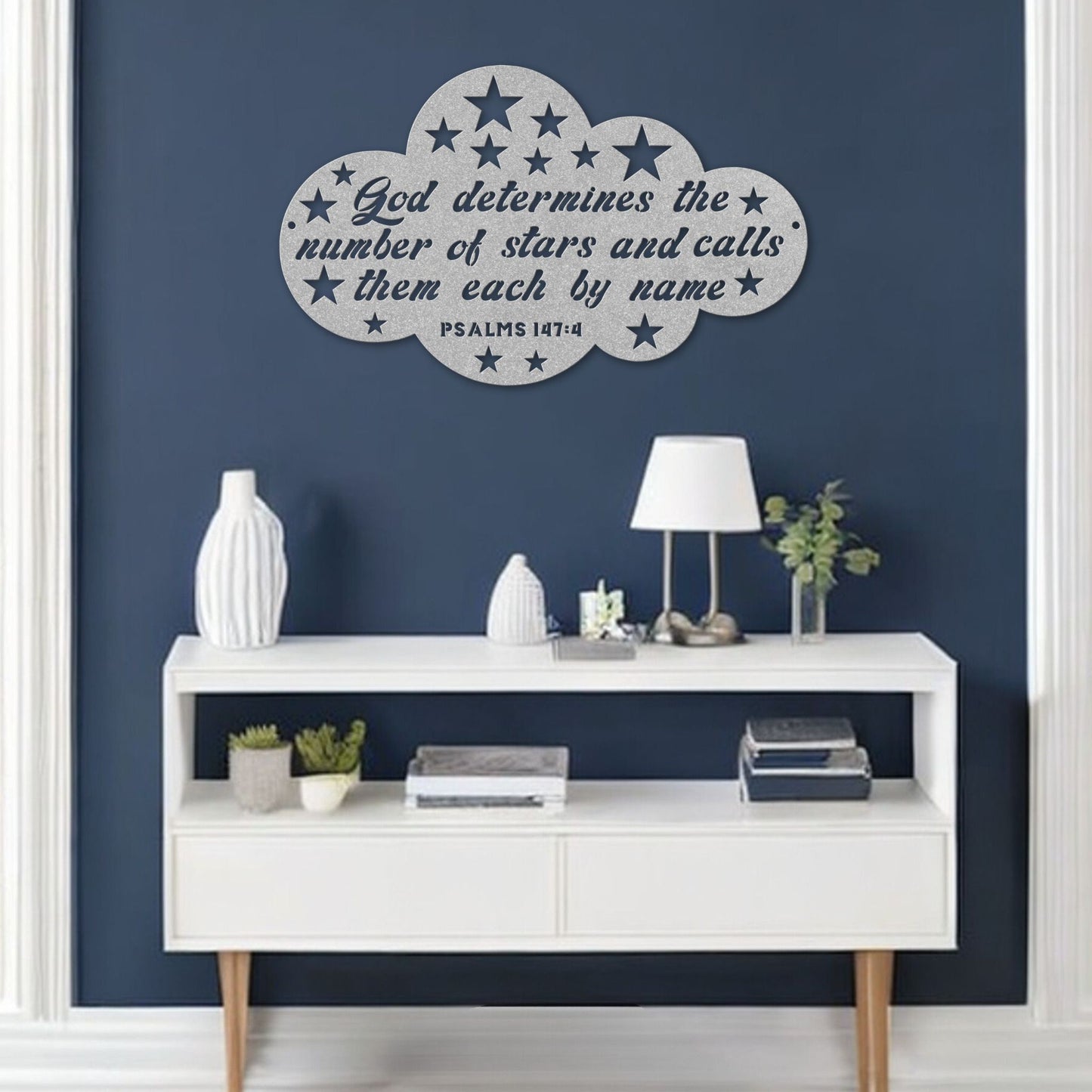 He Names The Stars Metal Wall Art