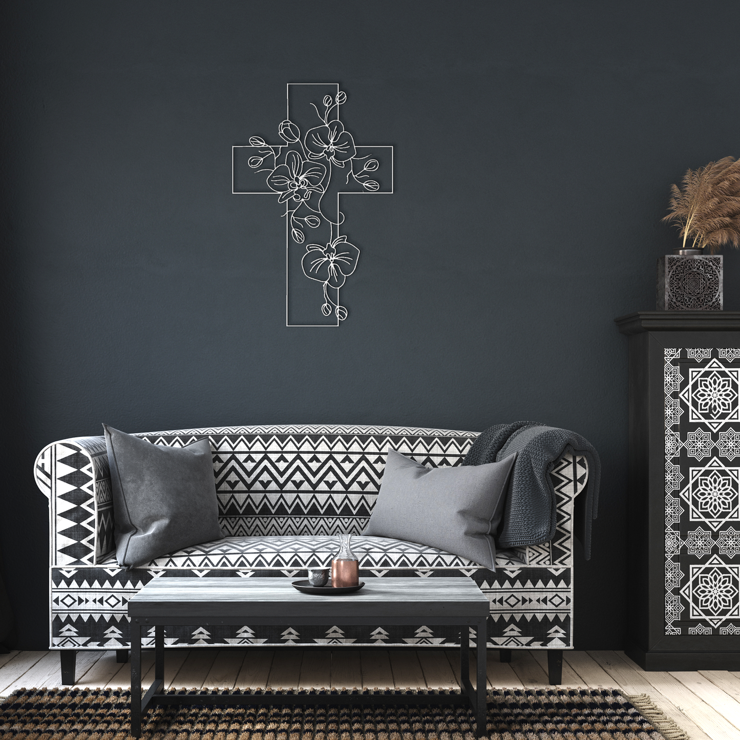 Blooming Faith Metal Wall Art