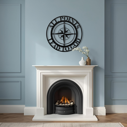 All Points Lead To God Metal Wall Art