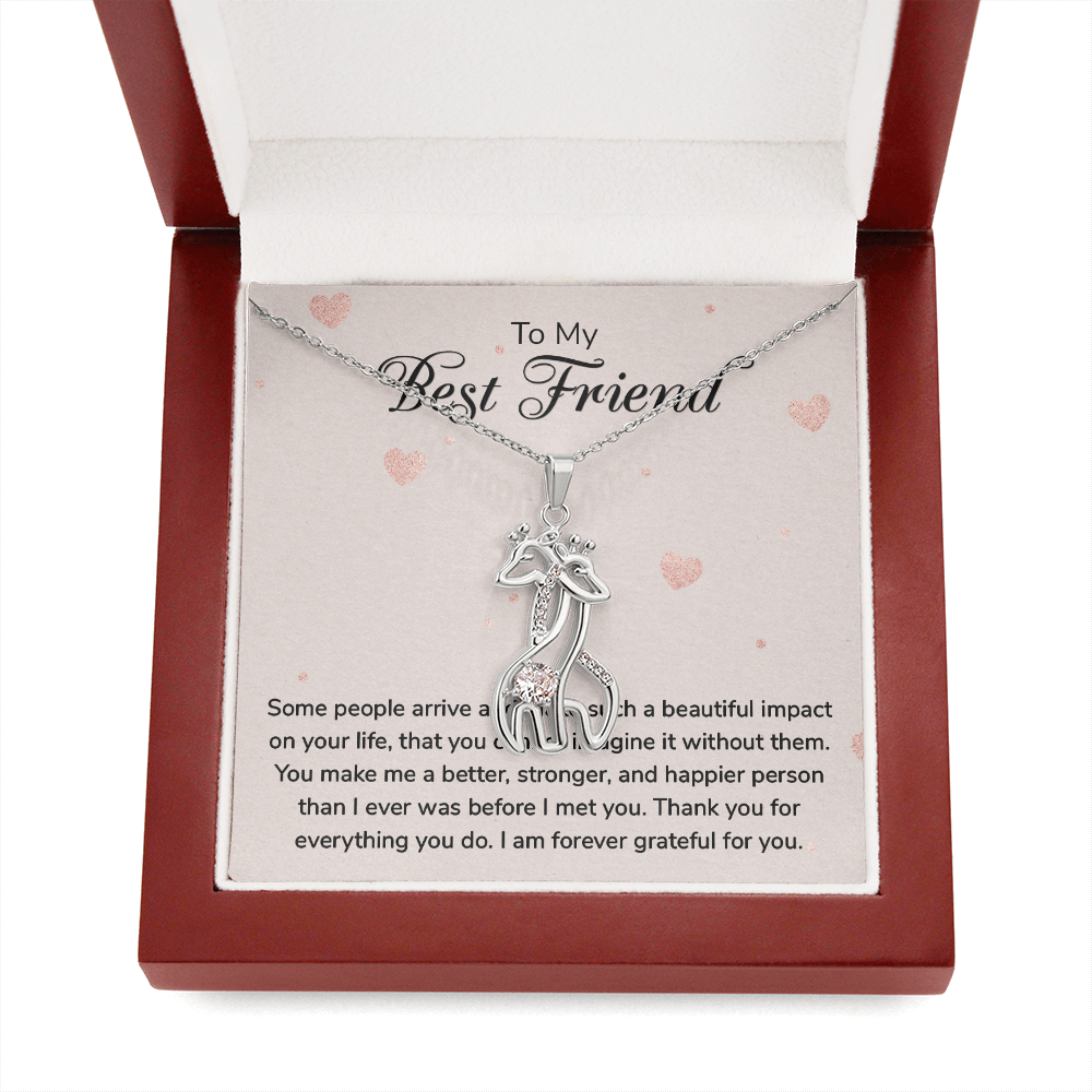 To My Best Friend - Grateful - Giraffe Necklace