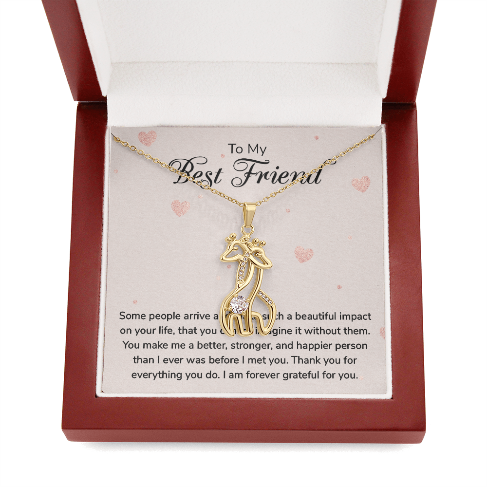 To My Best Friend - Grateful - Giraffe Necklace