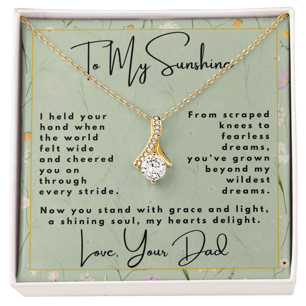 To My Sunshine - Grace and Light - Alluring Beauty Ribbon Necklace