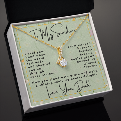 To My Sunshine - Grace and Light - Alluring Beauty Ribbon Necklace