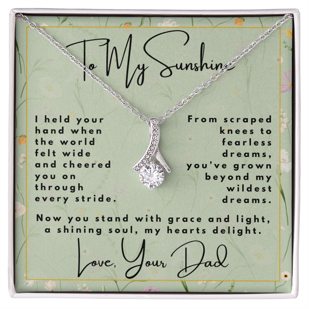 To My Sunshine - Grace and Light - Alluring Beauty Ribbon Necklace
