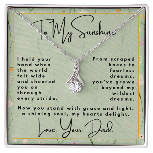 To My Sunshine - Grace and Light - Alluring Beauty Ribbon Necklace