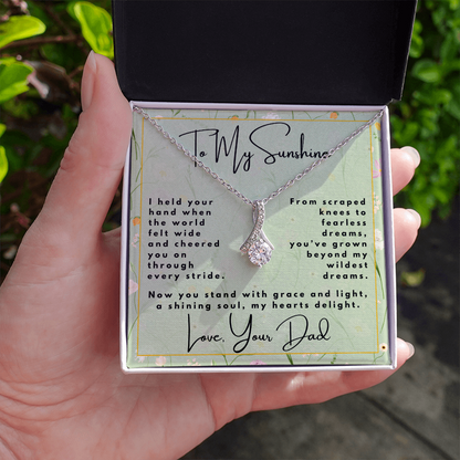 To My Sunshine - Grace and Light - Alluring Beauty Ribbon Necklace