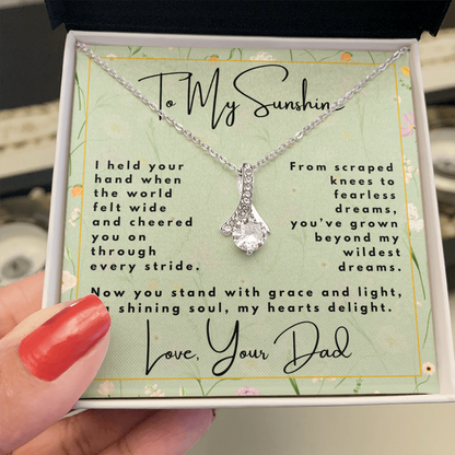 To My Sunshine - Grace and Light - Alluring Beauty Ribbon Necklace