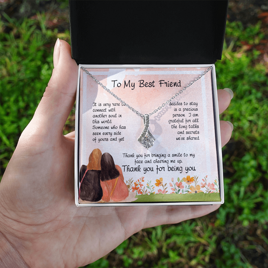 To My Best Friend - Grateful - Alluring Ribbon Necklace