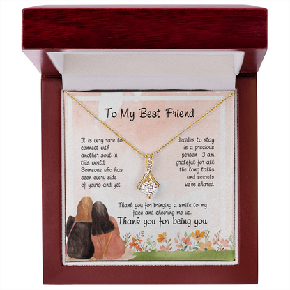 To My Best Friend - Grateful - Alluring Ribbon Necklace