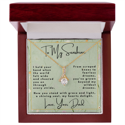 To My Sunshine - Grace and Light - Alluring Beauty Ribbon Necklace