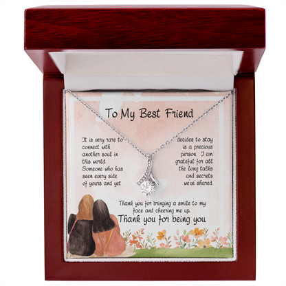 To My Best Friend - Grateful - Alluring Ribbon Necklace
