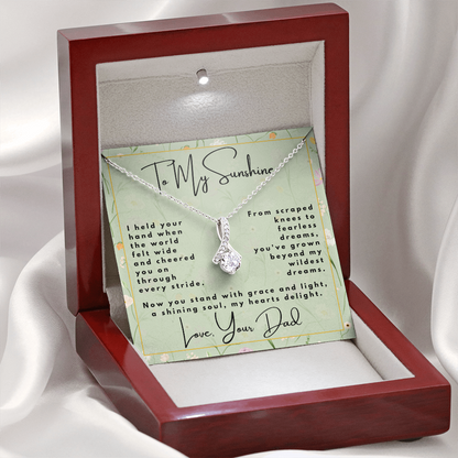 To My Sunshine - Grace and Light - Alluring Beauty Ribbon Necklace