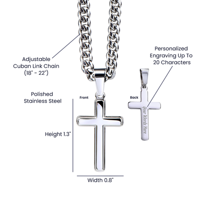 To My Soulmate - Divine Design - Artisan Cross Cuba Link Necklace