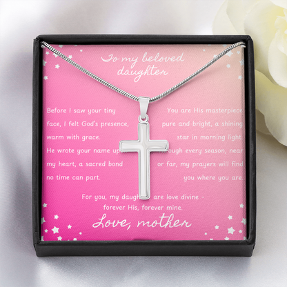To My Beloved Daughter - God's Presence - Artisan Cross Necklace