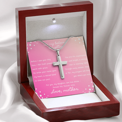 To My Beloved Daughter - God's Presence - Artisan Cross Necklace