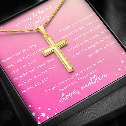 To My Beloved Daughter - God's Presence - Artisan Cross Necklace