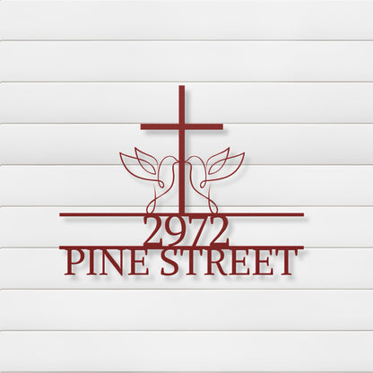 Faithful Welcome Address Metal Wall Art
