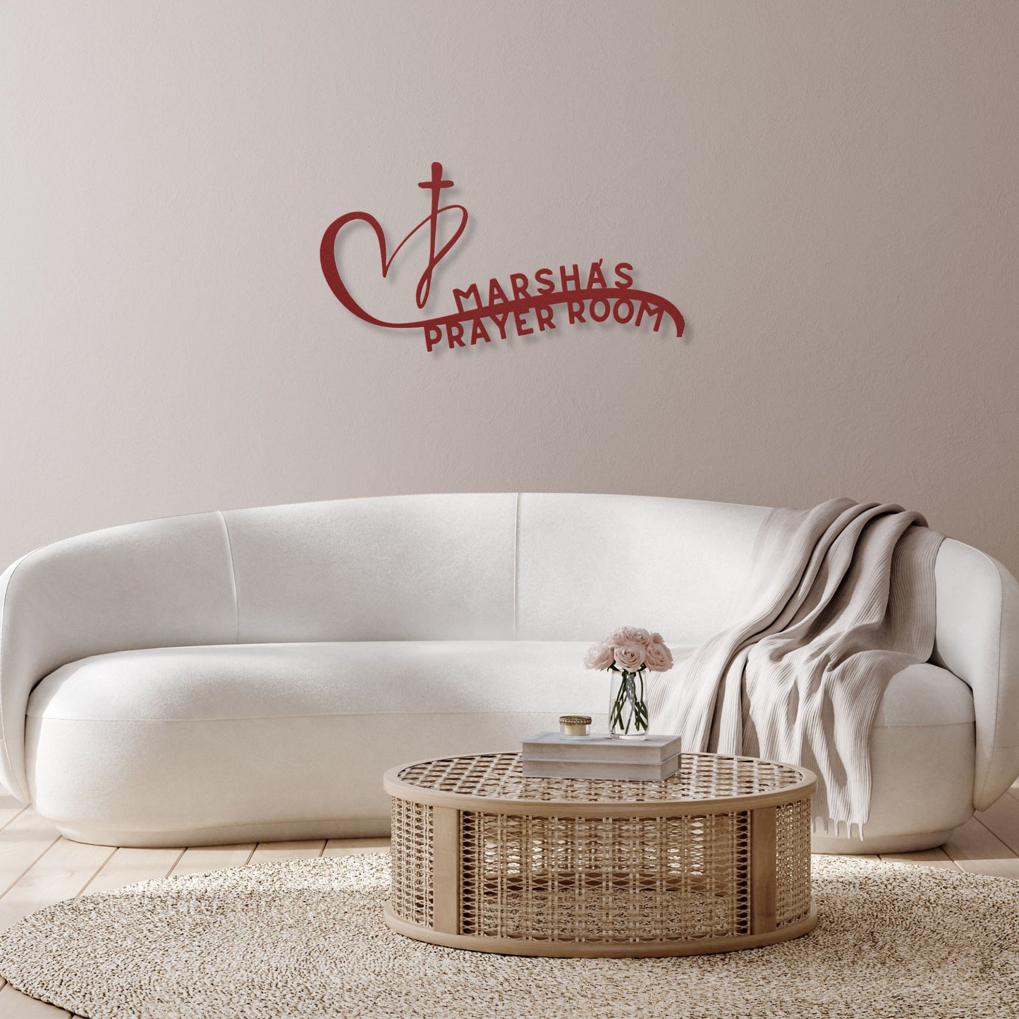 Heartfelt Devotion Personalized Metal Wall Art