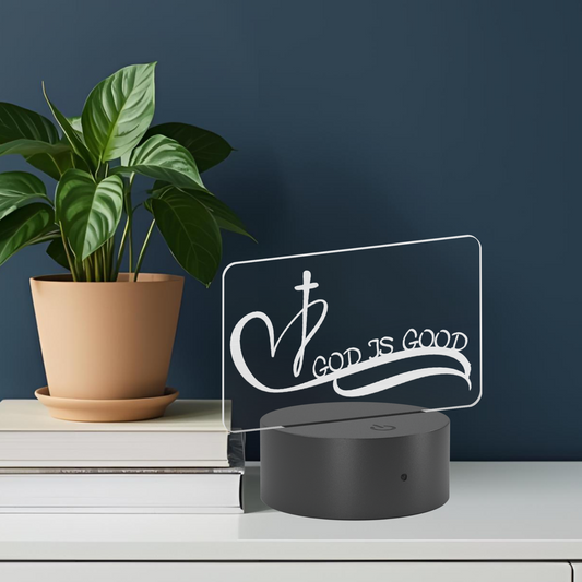 God Is Good Etched Nightlight