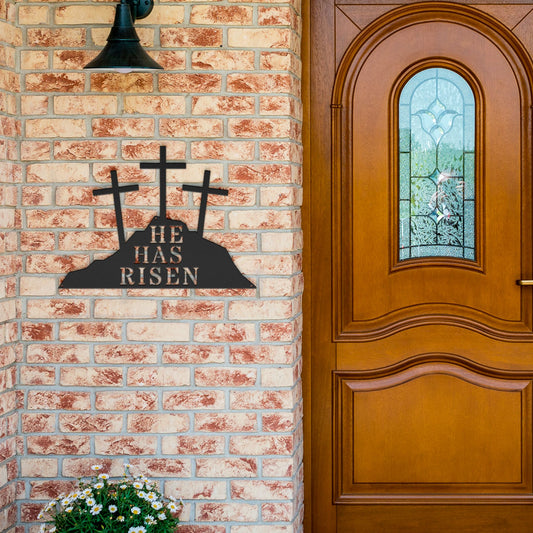 He Has Risen Metal Wall Art