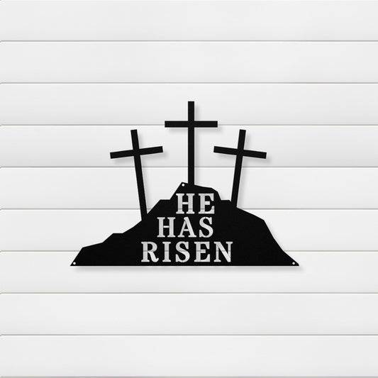 He Has Risen Metal Wall Art