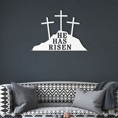 He Has Risen Metal Wall Art