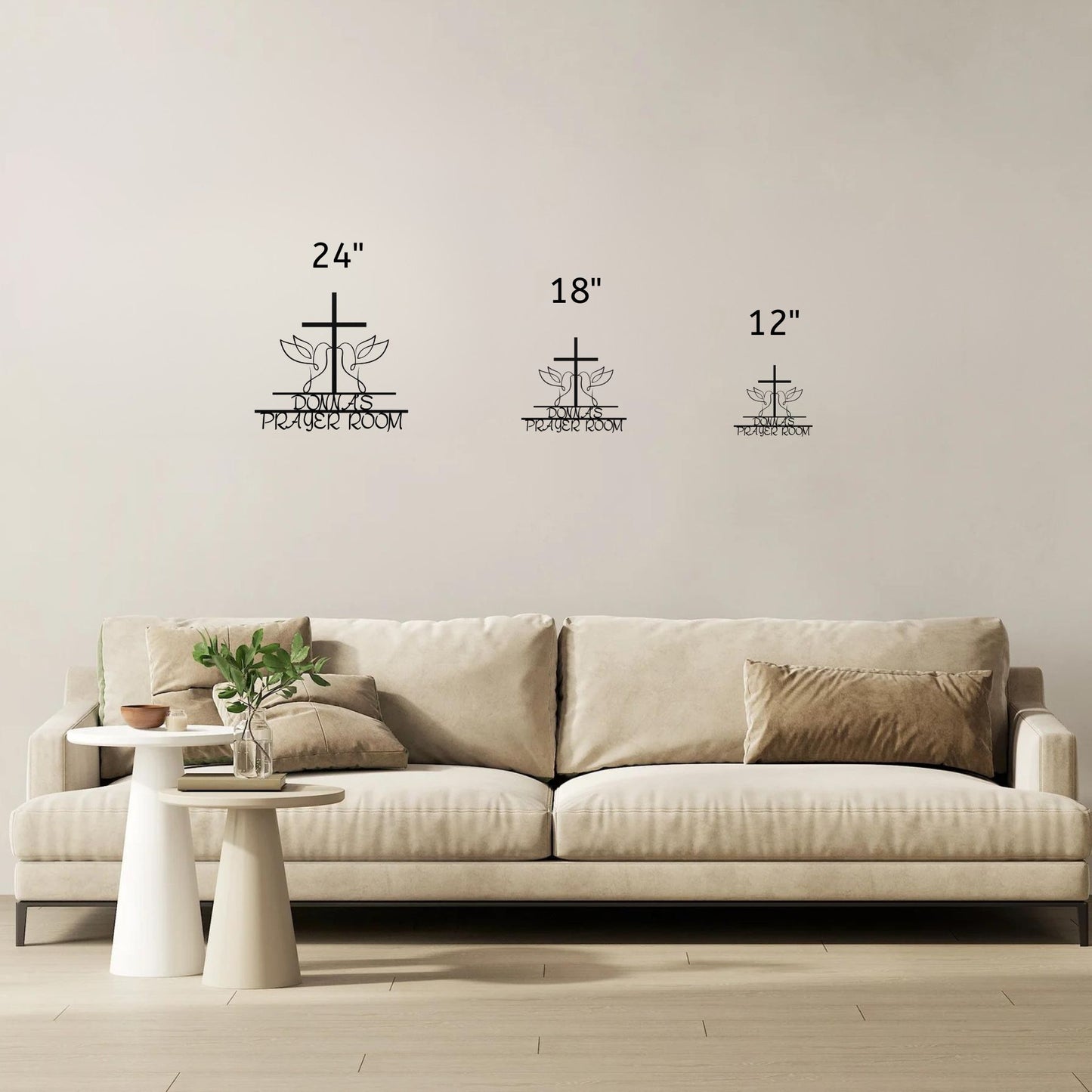 Serenity Sanctuary Personalized Metal Wall Art