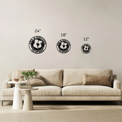 Two Under God Personalized Metal Wall Art