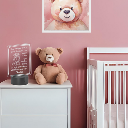 Now I Lay Me Down To Sleep - Girl Nightlight