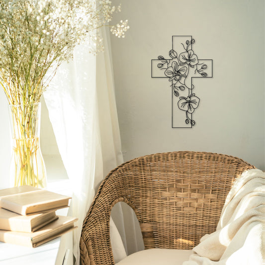 Blooming Faith Metal Wall Art