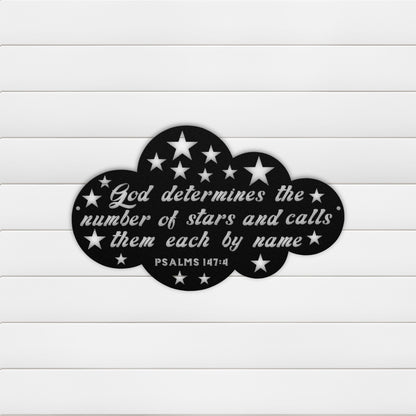 He Names The Stars Metal Wall Art