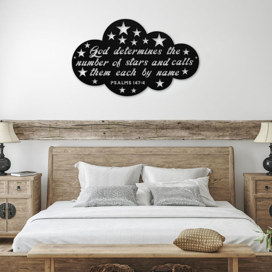 He Names The Stars Metal Wall Art