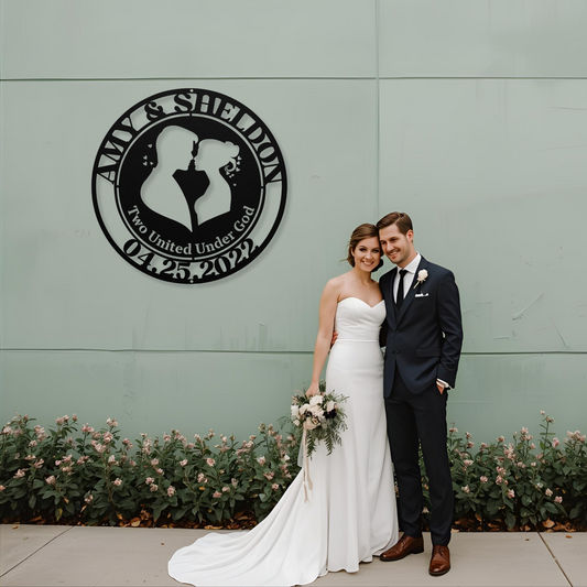 Two Under God Personalized Metal Wall Art